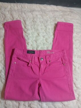 J. Crew Womens 26 Pink Toothpick Ankle Jeans Low Rise